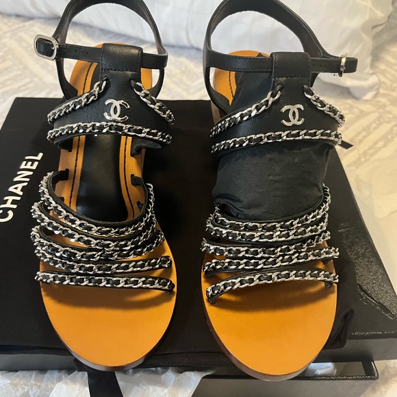 CHANEL Shoes - Chanel wedge sandals